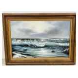 Coastal Seascape Oil on Canvases - Signed