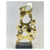 Polished Brass and Granite Table Sculpture