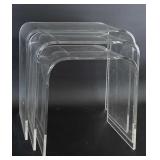 Vintage Acrylic Waterfall Nesting Tables