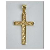 14KT Yellow Gold Religious Cross Pendant -