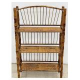 Bamboo Style Three Tier Folding Shelf