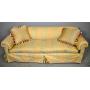 Bronze/beige silk and down sofa