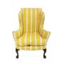 Georgian style upholstered wing chair