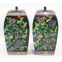 Pair of Chinese porcelain square vases