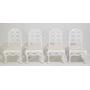 Set of 4 Modern white upholstered side chairs