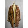 Hooded fur coat