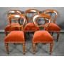 Set of 5 Victorian mahogany side chairs