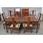 Asian style extension dining table with leaves;