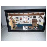 Race car garage shadow box