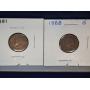 1881 & 1888 Indian Head Penny coins