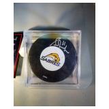 Grant Fuhr autographed hockey puck w/COA