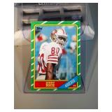 1986 Topps Jerry Rice rookie FB card