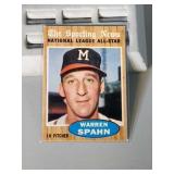 1962 Topps Warren Spahn BB card, # 399