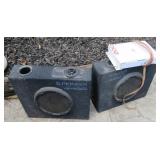 PRESTIGE 200WATT AMP, 2 PIONEER SUBWOOFERS