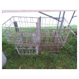 4 METAL MILK CRATES