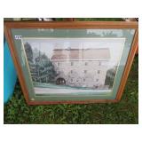 LARGE STONE HOUSE PRINT/FRAME 24" X 30"