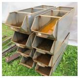 8 METAL PARTS BINS