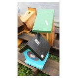 3 WOODEN BIRD HOUSES