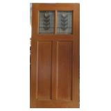 WOOD 36" DOOR LEADED GLASS PANELS