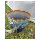 LARGE PLASTIC PLANTER 19" ROUND 18" TALL