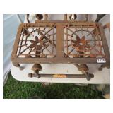 EARLY CAST IRON GAS STOVE - ELGIN 2 BURNER