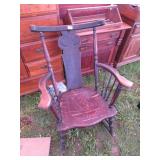 EARLY MAHOGANY ROCKING CHAIR
