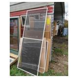 PILE OF MISC WINDOW SCREENS - NEW