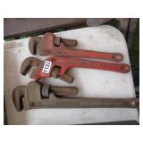 2 RIGID PIPE WRENCHES & 1 OTHER