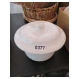 Antique Iron Stone Chamber Pot w/ Lid