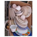 Lg Box of Dishes