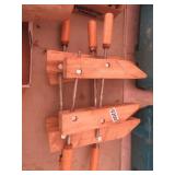 3 Wooden Clamps