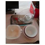 Lot of Assorted Pyrex & Other Dishes
