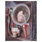 Meat Grinder and Flour Sifter, S&P Shakers