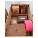 Old Wooden Box, Metal Box, Jewelry Box Ash Tray