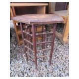 Oak Stick and Ball Stand, missing a couple balls