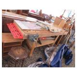 Heavy Duty Work Bench 2 Vises 26x76x35