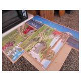 12 Puzzles Glued On Wood