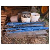 Pallet of Electric Fencing, Post, Wire, Connector.