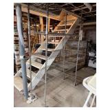 5 Tier Metal Shelf on Wheels 48x79x18