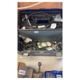 2 Dremels with extension and tools in a box