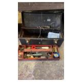 Metal Toolbox w/ Misc Supplies
