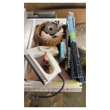 Electric Staple Gun, Pitt Socket Organizer, tape