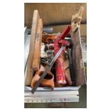 Misc Saw, Levels, Caulk Gun, Brushes, Glue Gun