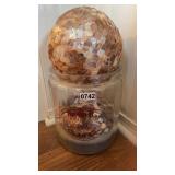 Brown bag Cookie Art Glass Jar