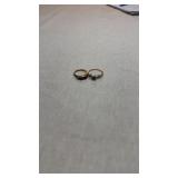 Two 14 karat gold rings stones removed