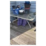 Glass Top Patio Table no Chairs