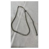925 silver braided necklace and bracelet