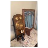 Mirror and Modern Wall Phone