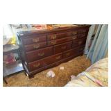 8 Drawer Cherry Finished Dresser