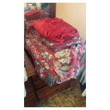 Comforter set w/ bedskirt, curtains